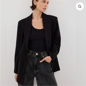 DISSH Oversized Harley Boyfriend Blazer Size US 6 Black